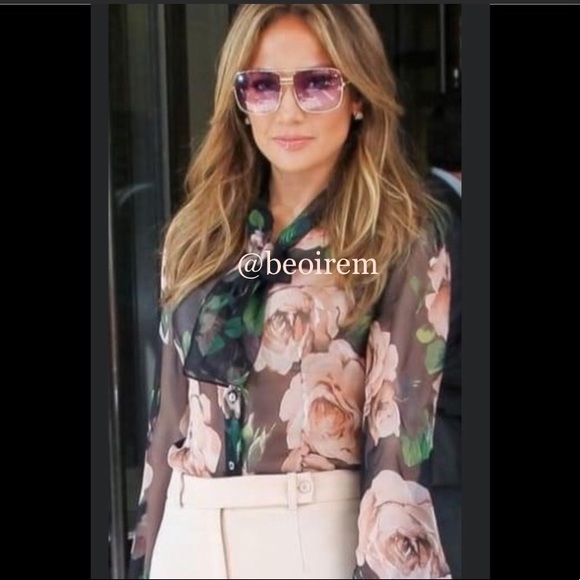 Claudia Richard Tops - ClaUdiA RiChArd shEer sleEve fl0rAl bl0uSe 🦨